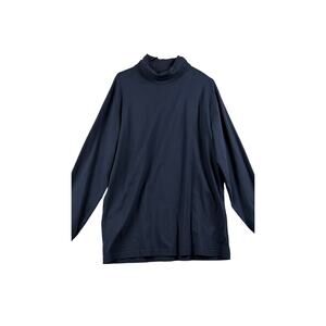 L.L.Bean Men’s Long Sleeve Turtleneck – Navy – Size Large Tall